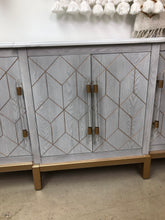 Load image into Gallery viewer, Soft Gray & Brass Buffet Server