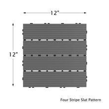 Load image into Gallery viewer, 12" x 12" Composite Interlocking Deck Tile (Set of 6)