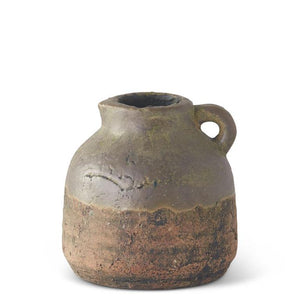 Ceramic Pot w/Gray Glazed Top
