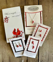 Load image into Gallery viewer, Cardinals On A Silver Tone Branch Necklace