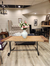 Load image into Gallery viewer, Handmade Industrial Solid Wood and Metal Desk