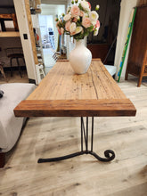 Load image into Gallery viewer, Handmade Industrial Solid Wood and Metal Desk