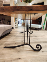 Load image into Gallery viewer, Handmade Industrial Solid Wood and Metal Desk