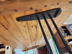 Handmade Industrial Solid Wood and Metal Desk