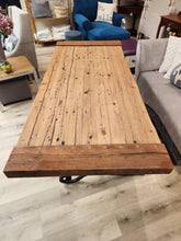 Load image into Gallery viewer, Handmade Industrial Solid Wood and Metal Desk