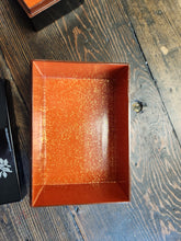Load image into Gallery viewer, 2 Small Chinese Black Storage Boxes w/ Floral Design