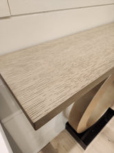 Load image into Gallery viewer, Wood and Gold Loophole Console Table