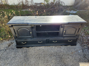 Black Wooden TV Console Table / Stand