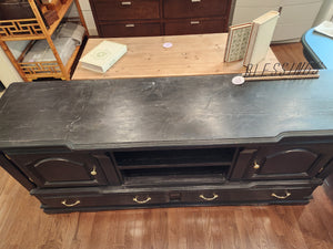 Black Wooden TV Console Table / Stand