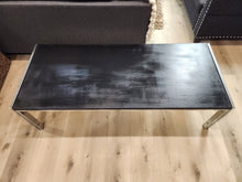 Load image into Gallery viewer, Black Wood & Chrome Coffee Table & Side Table Set