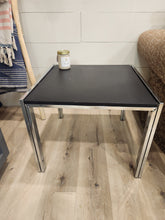 Load image into Gallery viewer, Black Wood & Chrome Coffee Table & Side Table Set