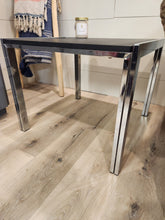 Load image into Gallery viewer, Black Wood & Chrome Coffee Table & Side Table Set