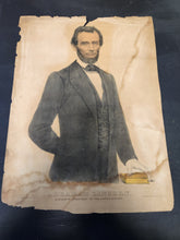 Load image into Gallery viewer, Vintage Civil War Abraham Lincoln Poster by Currier & Ives