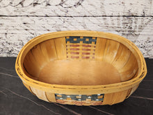 Load image into Gallery viewer, Woven Wood Basket w/ American Flag Accent