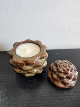 Load image into Gallery viewer, Scented Candle in Ceramic Pinecone Holder
