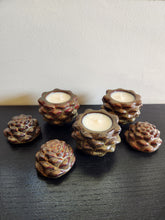 Load image into Gallery viewer, Scented Candle in Ceramic Pinecone Holder