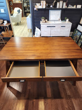 Load image into Gallery viewer, Wood Dining Table w/ 4 Drawers