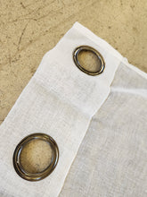 Load image into Gallery viewer, Set of 2 White Curtains w/ Silver Rings
