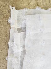 Load image into Gallery viewer, Set of 2 White Puff Ball Curtains