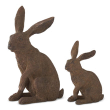 Load image into Gallery viewer, Textured Brown Resin Rabbits