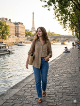 Load image into Gallery viewer, Linen Blouse W/Pocket