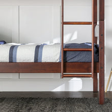 Load image into Gallery viewer, Espresso Wood Twin Bunk Bed