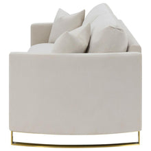 Load image into Gallery viewer, CLEARANCE Cream Curved Standard Sofa w/ Gold Legs