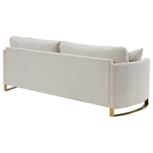 Load image into Gallery viewer, CLEARANCE Cream Curved Standard Sofa w/ Gold Legs