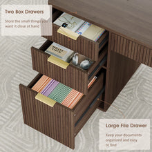 Load image into Gallery viewer, Mid Century Modern Fluted Executive Desk