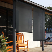Load image into Gallery viewer, Grey 5% Openness Solar Fabric Roller Sun Shade, Cordless 95% UV Protection Blinds