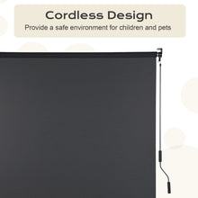 Load image into Gallery viewer, Grey 5% Openness Solar Fabric Roller Sun Shade, Cordless 95% UV Protection Blinds
