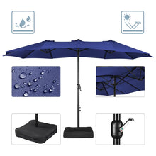 Load image into Gallery viewer, Renwick 13 FT Triple-Size Extra Large Patio Umbrella with Crank, Navy Blue