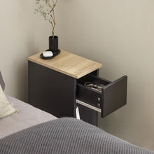 Load image into Gallery viewer, Black Modern Narrow End Tables, Set of 2