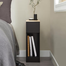 Load image into Gallery viewer, Black Modern Narrow End Tables, Set of 2