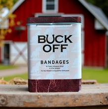 Load image into Gallery viewer, Buck Off Horse Themed Fabric Bandages Tin Box
