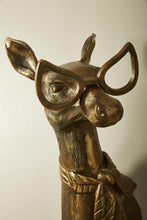 Load image into Gallery viewer, Brass Doe Wall Head – Margie with Glasses