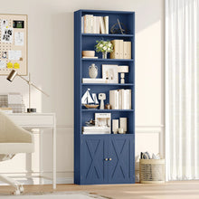 Load image into Gallery viewer, Tall Blue Bookshelf And Bookcase