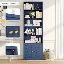 Load image into Gallery viewer, Tall Blue Bookshelf And Bookcase