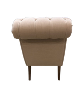 Load image into Gallery viewer, Light Linen Armless Button Living Room Chair