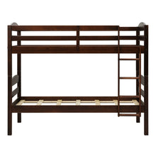 Load image into Gallery viewer, Espresso Wood Twin Bunk Bed