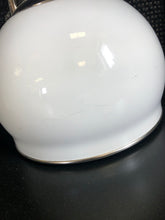 Load image into Gallery viewer, White tea kettle with wood handle and stainless steel