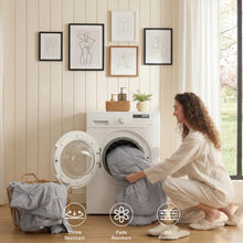 Load image into Gallery viewer, Full Size Gray Pinch Pleat Comforter with Sheets
