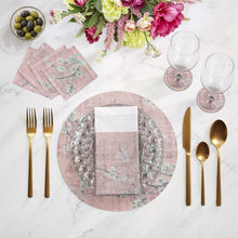 Load image into Gallery viewer, Blossom Fantasia Vegan Leather Round Pebble Placemat (Set of 4)