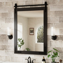 Load image into Gallery viewer, Brunilda Rustic Farmhouse Solid Wood Frame Accent Mirror