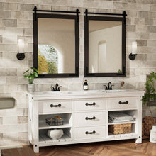 Load image into Gallery viewer, Brunilda Rustic Farmhouse Solid Wood Frame Accent Mirror