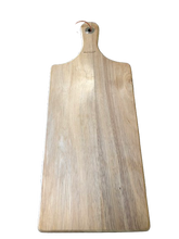 Load image into Gallery viewer, Acacia Wood Cutting Board with Gold Metal Handle
