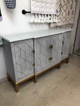 Load image into Gallery viewer, Soft Gray & Brass Buffet Server