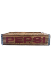 Load image into Gallery viewer, Vintage Pepsi Cola Wood Crate – 24 Bottle Display