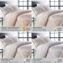Load image into Gallery viewer, Full/Queen Taupe Floral Microfiber Reversible Duvet Cover Set