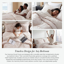 Load image into Gallery viewer, Full/Queen Taupe Floral Microfiber Reversible Duvet Cover Set